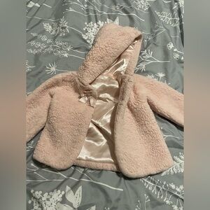 Baby Essentials Baby Girl Plush Hooded Puffer Coat 12M